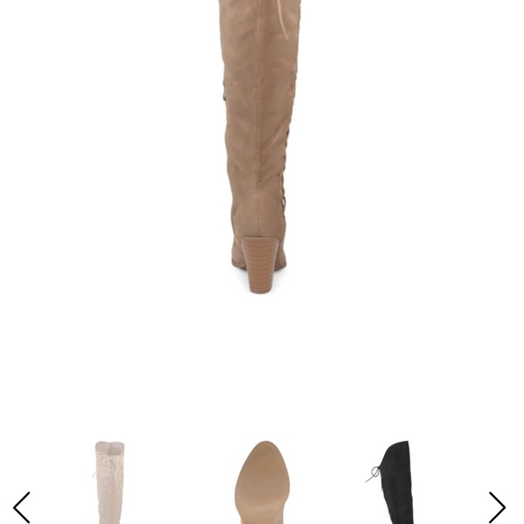 EUC Journee Collection tan heeled wide calf boots - Size 8 - Picture 3 of 9